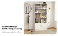Freestanding Beverage Cabinet Large Capacity Storage Shelf Wooden Display Hutch Sturdy Construction Versatile Organizer Suitable for Living Room Entryway Bedroom Book Lovers