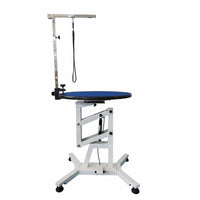 Adjustable Height Dog Table Hydraulic Lift Pet Table Grooming Station Grooming Table with Arm Heavy-duty Construction Non-slip Surface Suitable for Professional Groomers Pet Hospitals Home Pet Owners