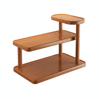 Space-Saving Wooden Desktop Organizer Small Desk Shelf Organizer Sturdy Wooden Desktop Rack Stable for Vanity, Dresser