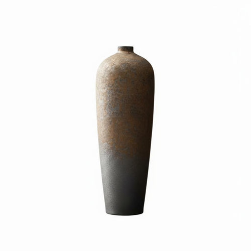 Mini Decorative Vase Handmade Chinese Design Tabletop Vase Minimalist Design Ceramic Floral Holder for Desktop, Tea Room, Bookshelf