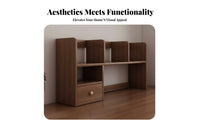 Desktop Book Rack with Handle Space-Saving Tabletop Shelf Minimalist Design