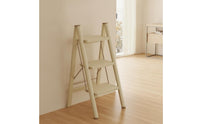 Foldable Ladder with Wide Steps Non-Slip Triangular-Frame Ladder Sturdy Step Stool Compact for Homeowners, Seniors, Kitchen, Closet, Pantry