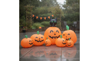 Yard Inflatable Cat on Pumpkin Outdoor Inflatable Pumpkin with Cat Holiday Lighted