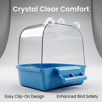 Transparent Bird Bath Cage, Non-Slip Bird Bath for Cage, External Bird Bath, Bird Cage Shower, Small - Image 8