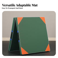 Thickened Cushion Foldable Gymnastics Mat Non-Slip Thick Sit-up Pad Shock Absorption Folding Panel Mat Wear-Resistant for Students, Combat Artists, Dance Studio, School, Training Center, Stretching