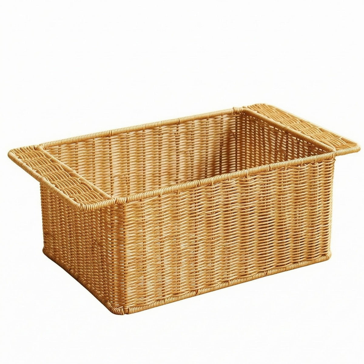 Rectangular Woven Basket Handwoven Organizer Bin Decorative