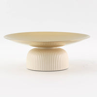 Round Pedestal Tray Glossy Display Piece Decorative