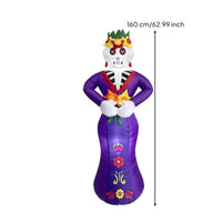 Inflate Inflatable Skeleton Bride Para Exterior Inflatable Skull Figure Tall Calavera Inflable Decorativo for Yard, Lawn, Garden, Patio