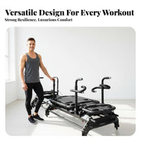 Aluminum Alloy Reformer Full Body Workout Pilates Reformer Bed Spring Resistance System Multifunctional Stretching Shaping Equipment for Women