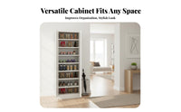 1 Wooden Shoe Storage Cabinet Space Saving Footwear Storage Large Capacity Entryway Organizer Adjustable Shelving Suitable for Student Dorm Room Homeowner Hallway Balcony Bedroom