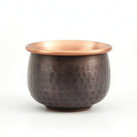 Copper Cup with Hammered Exterior Vintage Copper Tea Cup Low-Profile Drinkware for Collectors