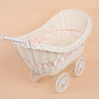 Tricycle Flower Basket Pink Home Decor Woven for Display