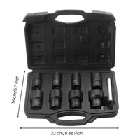 9 Pieces Nut Extractor Socket Kit Damaged Bolt and Nut Remover Set Stuck Bolt Extractor Set for Mechanics