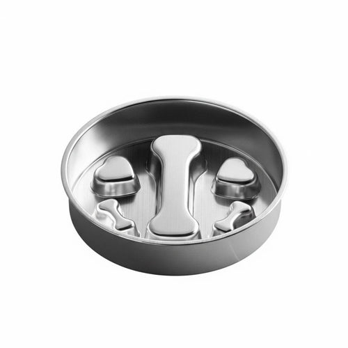 Slow Feeder Dog Bowl Rust-Resistant Stainless Pet Bowl Easy to Pet Hygiene Supplies for Large Dogs