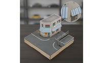 Street-Scene Model with Base Realistic 1/64 Scale Diorama Cityscape Scale Model Building for Display Shelves