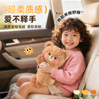 Car Tissue Hanging Bag Creative Pet Car Hanging Tissue Box Cartoon Plush Bear Car Seat Back Tissue Box