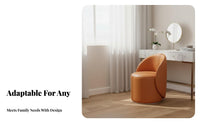 Upholstered Low-Back Swivel Stool Modern Design Household Furniture for Women