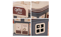 Miniature Coffee Shop Currency Box Tabletop Currency and Bill Currency Box Decorative Savings Bank with Handle Portable for Children, Children, Collectors, Desk, Study, Bedroom, Office