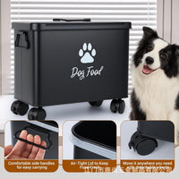 Cross-Border Pet Food Sealed Storage Box with Wheels Cat Food Bucket Moisture-Proof Insect-Proof Large Capacity Dog Food Container