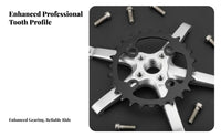 Mountain Bike Chain Gear Effortless Shifting 104BCD Chain Gear Mountain Bike Crankset Gear CNC Aluminum Cycle Chainwheel High