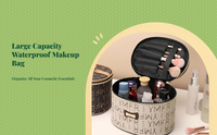 Waterproof makeup bag with hook