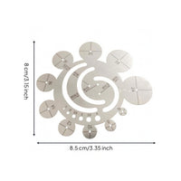 Leather Ruler Stainless Steel Leather Circle Ruler Printed Radius Labels