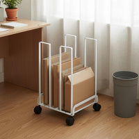 Metal Carton Organizer Trolley With Wheels Rolling Cart Heavy Duty for Warehouse