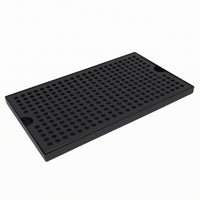 Stainless Steel Drain Tray Finger Grips Bar Drain Tray Raised Edges