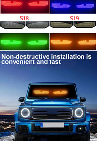 Dynamic Demon Eye S Series Car Rear Windshield LED Emoji Light Universal