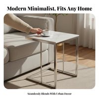C-Frame Accentuate Table Space-Saving C-Shaped Side Table Easy to Clean Scrape Resistant for Living Room, Small Areas