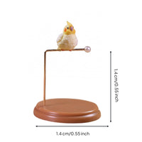 2 Pieces Mini Cockatiel Figurine Cute Cockatiel Bird Ornament Vivid Colors
