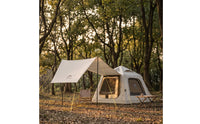 Quick-Inflate Inflatable Camping Tent with Awning Waterproof Tent with Awning Spacious Sturdy for Campers, Families, Weekend Trips