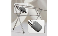 Telescoping Folding Clothes Drying Rack Stable Clothes Drying Rack Sturdy Freestanding for Balcony