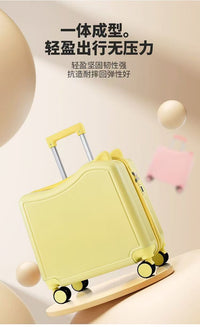 可骑行儿童拉杆箱20寸儿童行李箱轻便轻音万向轮密码旅行箱批发