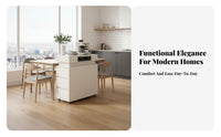 Rolling Island Table Space-Saving Rolling Kitchen trolley Mobile Design for Renters