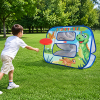 Kids Throwing Game Set Garden Games, 3-in-1 Bean Bag Toss Outdoor Target Game, Foldable Cloth Garden Games for Kids 4-6 Years