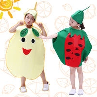 Children's Fruit and Vegetable Costume for Kindergarten Performance and Halloween Pumpkin Stage Outfit