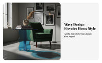 C-Shaped Side Table Minimalist Design Household Furniture Transparent Look