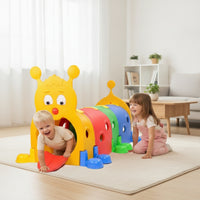 Indoor Outdoor Caterpillar Play Tunnel Long-Lasting Caterpillar Tunnel Long Lasting Toy Sun-Resistant for Toddlers, Playground