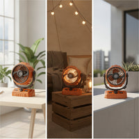 Compact Cordless Fan Adjustable Speeds Portable Fan with Digital Display Quiet 360° Tilt for Campers, Camping