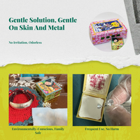 Cleans gold, silver, prevents tarnish