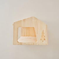 Wall Mounted Cat Shelf with Enclosed House and Hammock, 5-Level Activity Tree