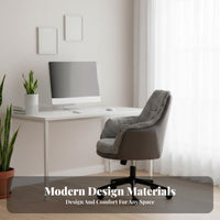 Upholstered Rolling Task Chair 360-Degree rotate Upholstered Shell Chair with casters Comfortable padding Adjustable Height