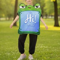 Funny Frog Costume Wearable Novelty Costume Playful Frog Hat Eye-Catching for Performers, Stage Performances, Photo Booths