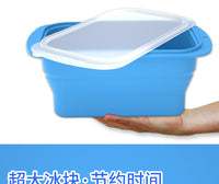 Large Silicone Ice Cube Mold with Lid, Foldable, 3.6L Capacity