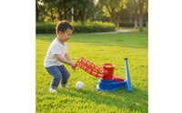 Baseball Training Toy with Hitting Stick Bright Batting Practice Set Plastic