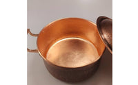 Handmade Copper Cooking Pot Induction Compatible Saucepan Gas Cooktop Safe
