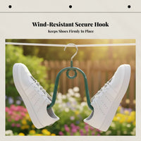Hanging Shoe Hook, Metal Shoe Rack, Windproof Balcony Dryer for Indoor Outdoor