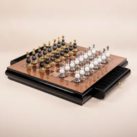 Chess Set with Drawers Glossy Chess Board with Drawers Ornate Chessboard for Collectors