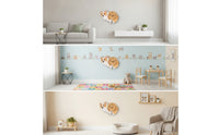 Corgi Wall Clock Cartoon Canine Wall Clock Decorative for Kids, Nursery, Bedroom